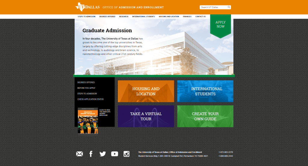 Graduate Admissions Website&nbsp;Redesign