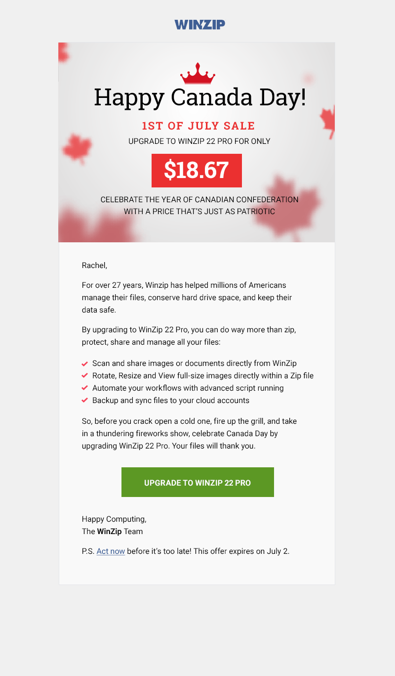 Independence Day and Canada Day Email&nbsp;Campaigns
